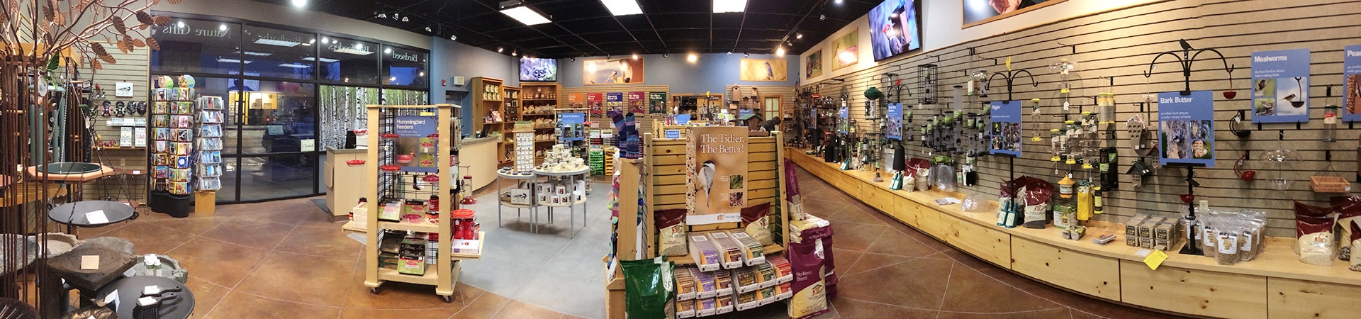 Panorama of a Wild Birds Unlimited Store
